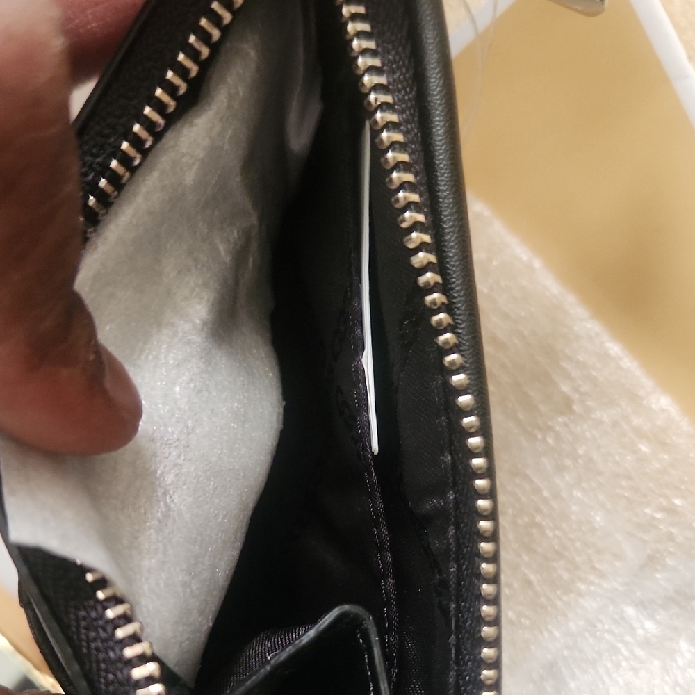 Michael Kors Black and Gray Logo W Rhinestone Wristlet & Ear Warming Headband - Picture 6 of 8